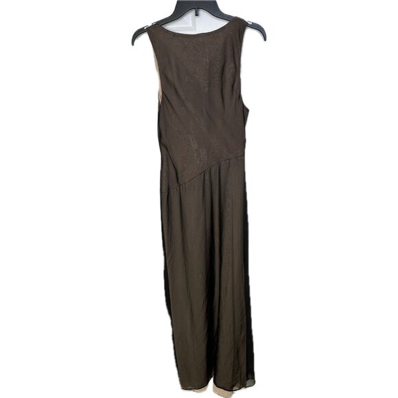 Revolve NBD Calla Cowl Neck Gown Black & Nude Chiffon Maxi Dress Size M - Picture 3 of 9